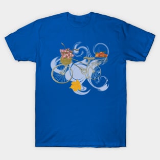 Bicycle walk in the fall T-Shirt